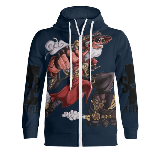 Sk8 Freestyle Adult Full Zip Turtleneck Hoodie/drkblu