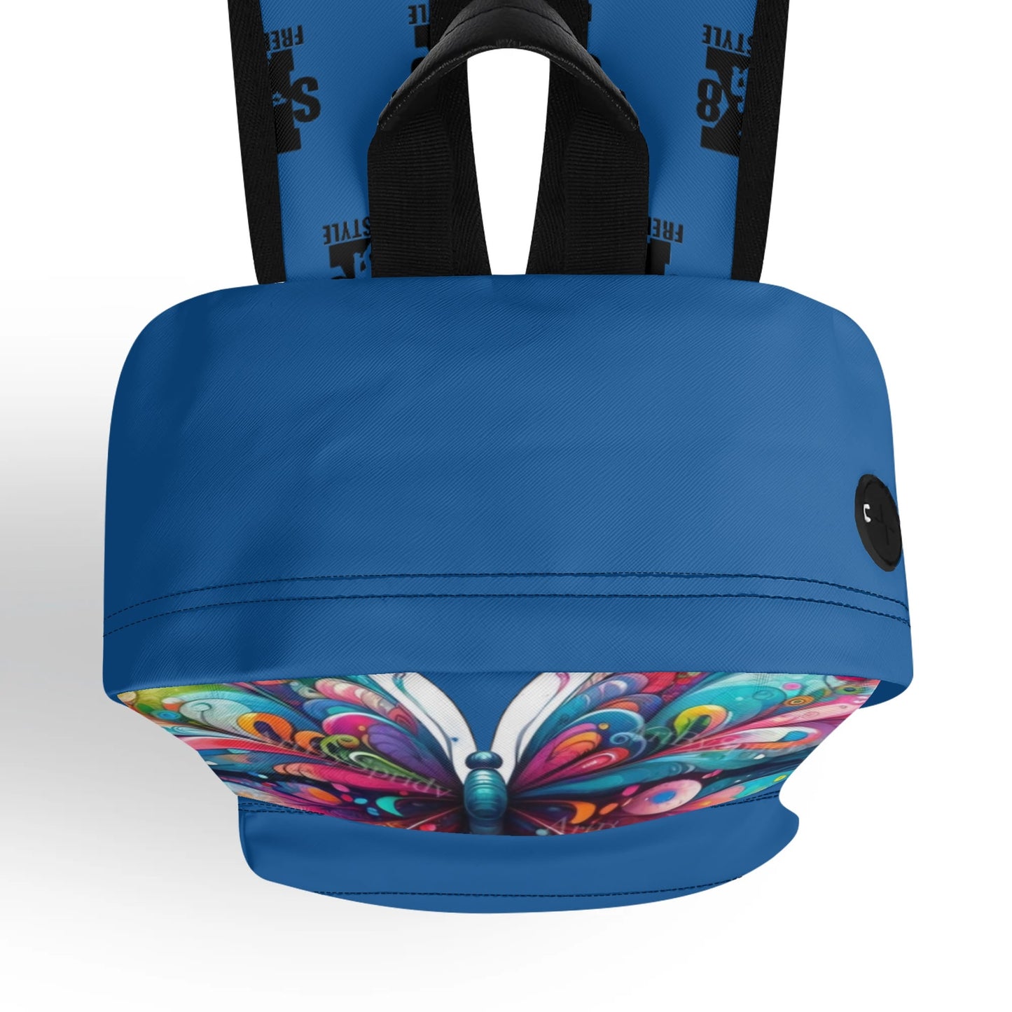 Sk8 Freestyle 17 Inch Twill (PU) Leather School Backpack/blu