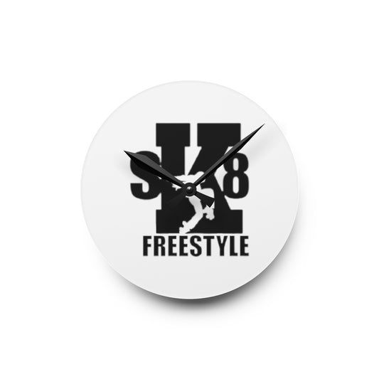 Sk8 Freestyle Acrylic Wall Clock